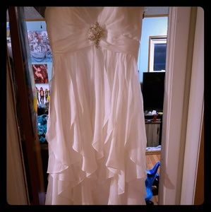 Beach wedding dress with corset back